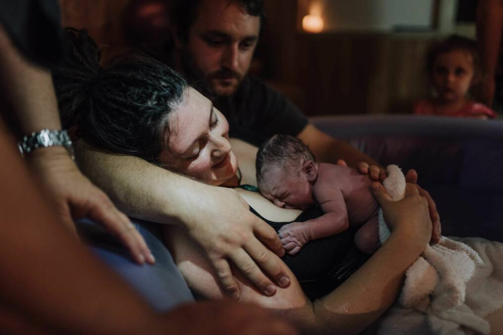 Samantha and Joshua with baby Max.