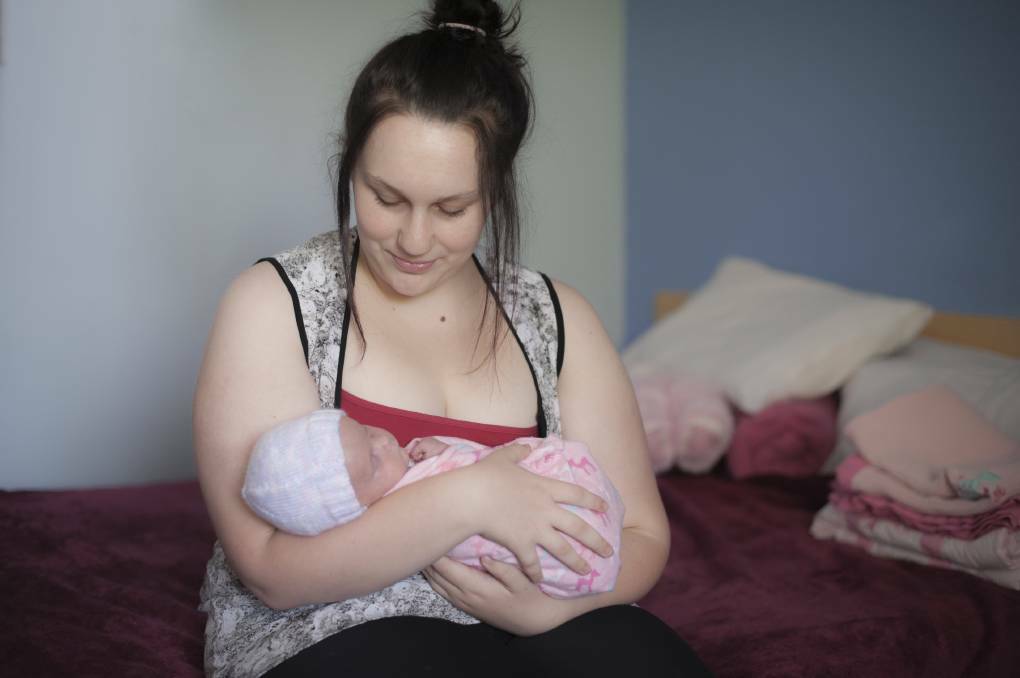 Heartbreaking: Coodanup resident Roshelle Taylor with her baby Yvonne. Ms Taylor wants to raise awareness about CMV testing to avoid other women going through the same ordeal. Photo: Supplied.