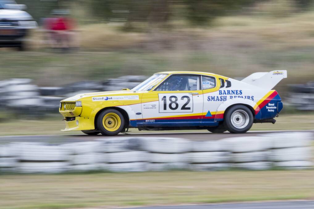 Plenty of grunt: Allan Barnes put the pedal to the metal at Oakburn Park on Sunday. Barnes hit the track in his classic Celica.  230417PHC101