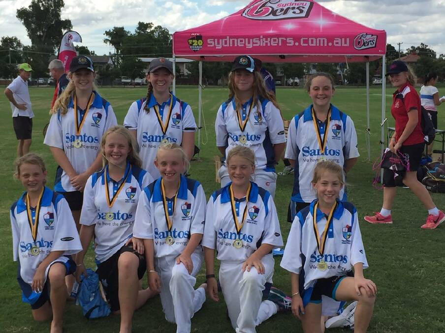 Winners are grinners: Narrabri secured the Northern Inland Girls Sixers Cricket League courtesy of a 14-run win against Interdales.