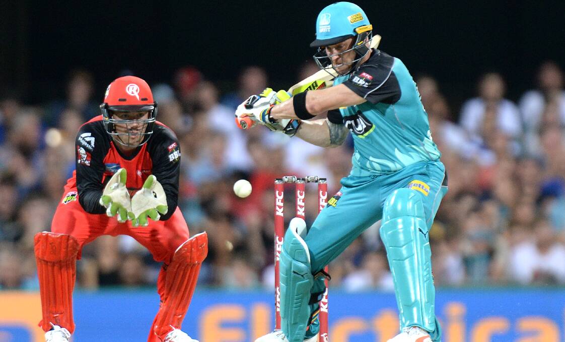 Big time: Tamworth gloveman Andrew Harriott pictured during his BBL debut for the Melbourne Renegades on Friday night. Picture: Getty Images