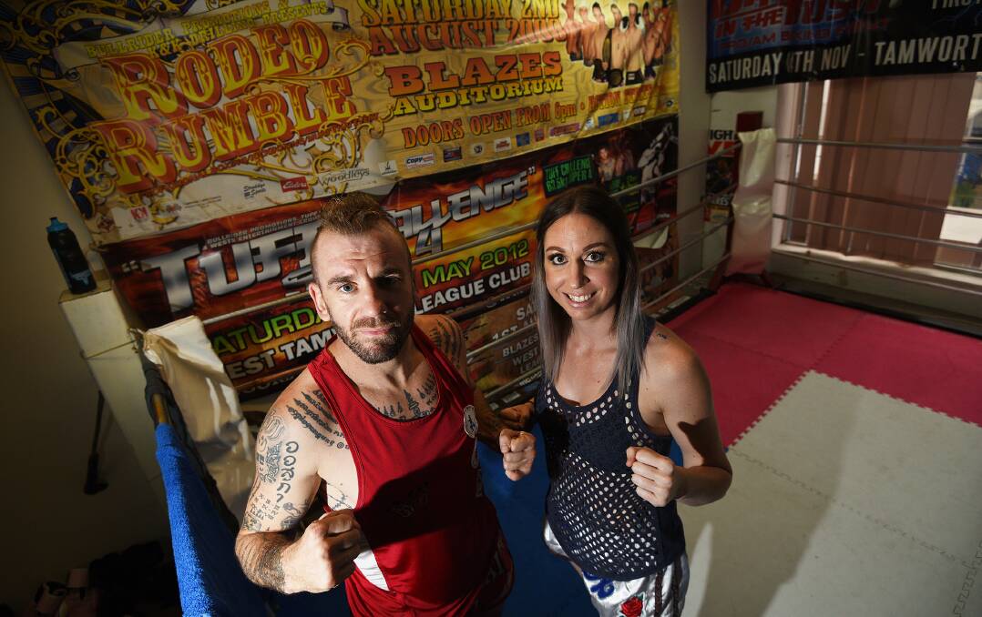 Thai time: Muay Thai duo Ben Burrage and Sam Barnett leave Tamworth on Monday for a six-week tour of Thailand, featuring fights and training. Photo: Gareth Gardner 220317GGD01