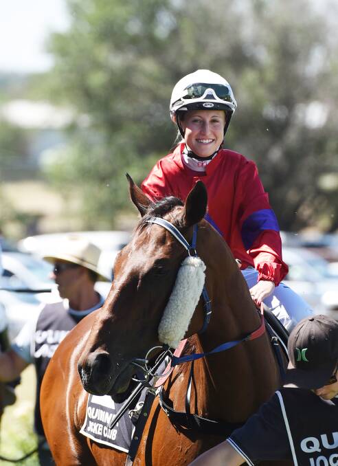 Improving: Injured Tamworth apprentice jockey Melanie Bolwell is making good progress in her recovery at Gold Coast Hospital from injuries sustained in a race fall at Warialda earlier this month.