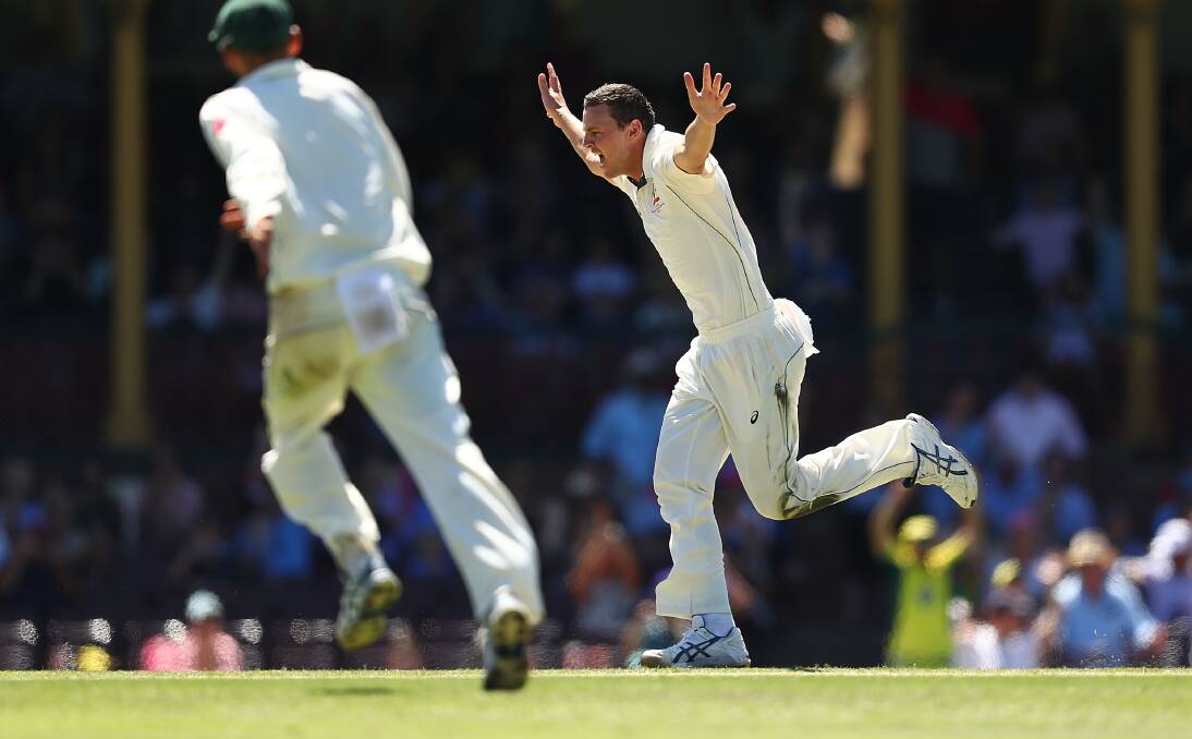 Outside chance for award: Josh Hazlewood's fine record of 48 wickets in 11 Tests should see him poll well in the Test player of the year at the Allan Border Medal on Monday night. Picture: Getty Images