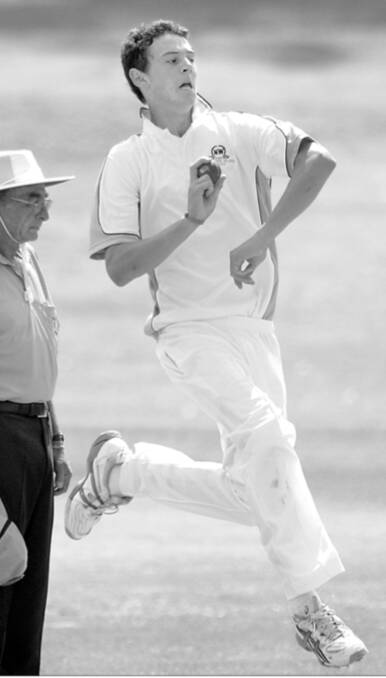 Hazlewood steams in for North West in the mid-2000s during his rise up the local ranks. Picture by Northern Daily Leader.