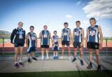 Tamworth Little Athletics' state championships medallists (L-R) Abbie Peet, Lachlan Rickard, Olivia Earl, Bailey Rickard, Cooper Wilson, Ethan Walker and Evan Morrison. Picture by Peter Hardin