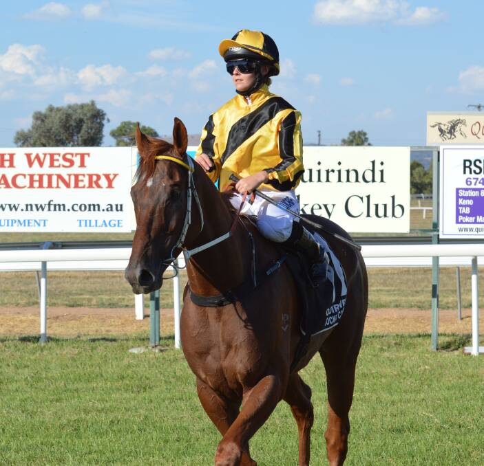 Winning combination: Rachel King and Secret Web return to scale after winning Friday's Quirindi Cup. King produced a brilliant ride to win her first country cup. Photo: Gregor Mactaggart.