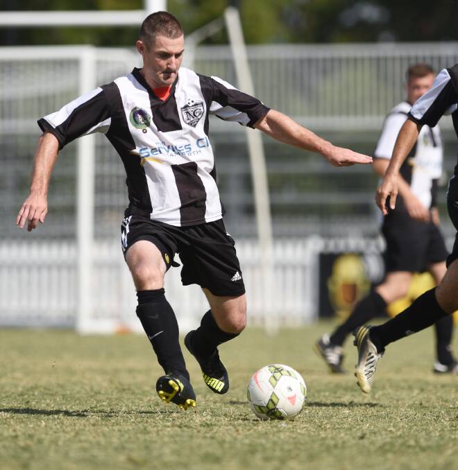 Boost: Ben Todd will add a lot to the North Companions midfield this season. They take on South Armidale in the opening round of the FFA Cup. Photo: Gareth Gardner