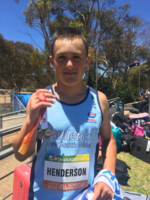 Top effort: Mitch Henderson will his silver medal from the nationals.