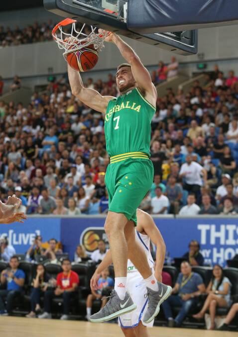 Nick Kay scored nine points in the Boomers win over Chinese Taipei on Sunday. Photo: AAP Image