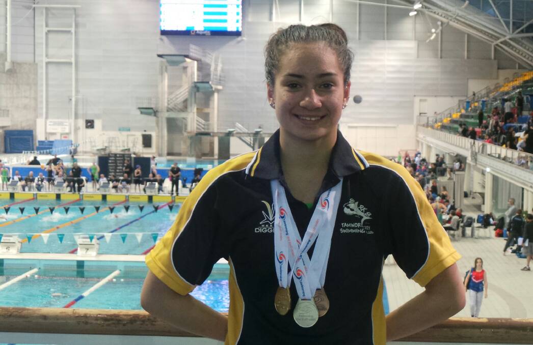 Winner: Mikaela Short was named the female swimmer of the meet at the NSW Country Short Course Championships after a record-breaking meet.