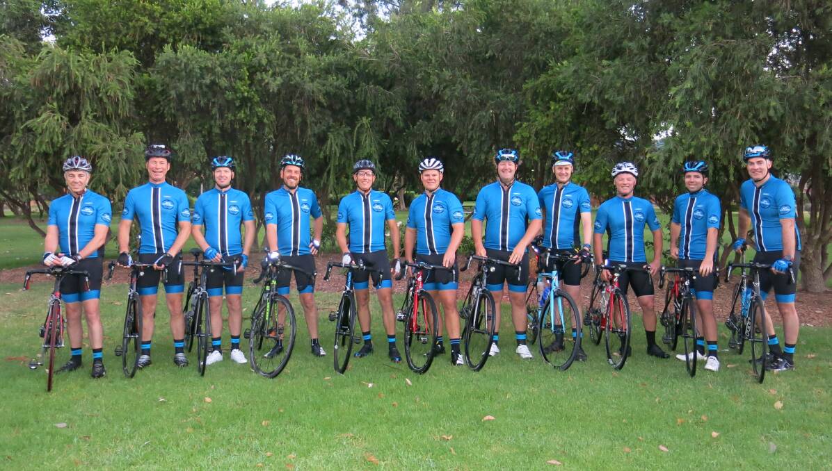 Up for the challenge: This group of Tamworth cyclists are about to experience what it's like riding in the Tour Down Under. 