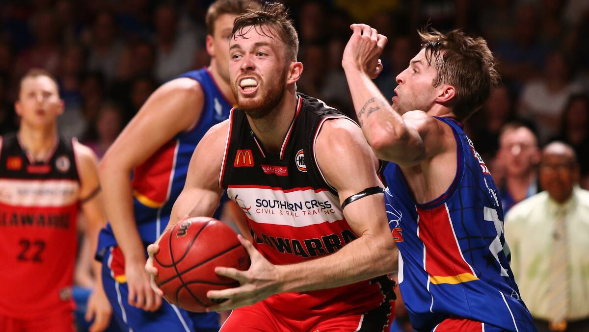 Solid as a rock: Nick Kay can now focus on the NBL finals with his Illawarra Hawks following the club's resounding win against Brisbane Bullets on Saturday.