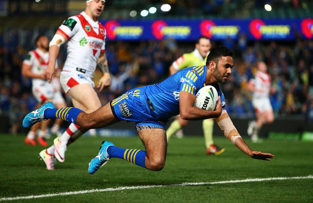 Tryscoring machine: After a sensational rookie season Tingha's Bevan French could find himself wearing the Eels No.1 jersey this season. Photo:Getty Images