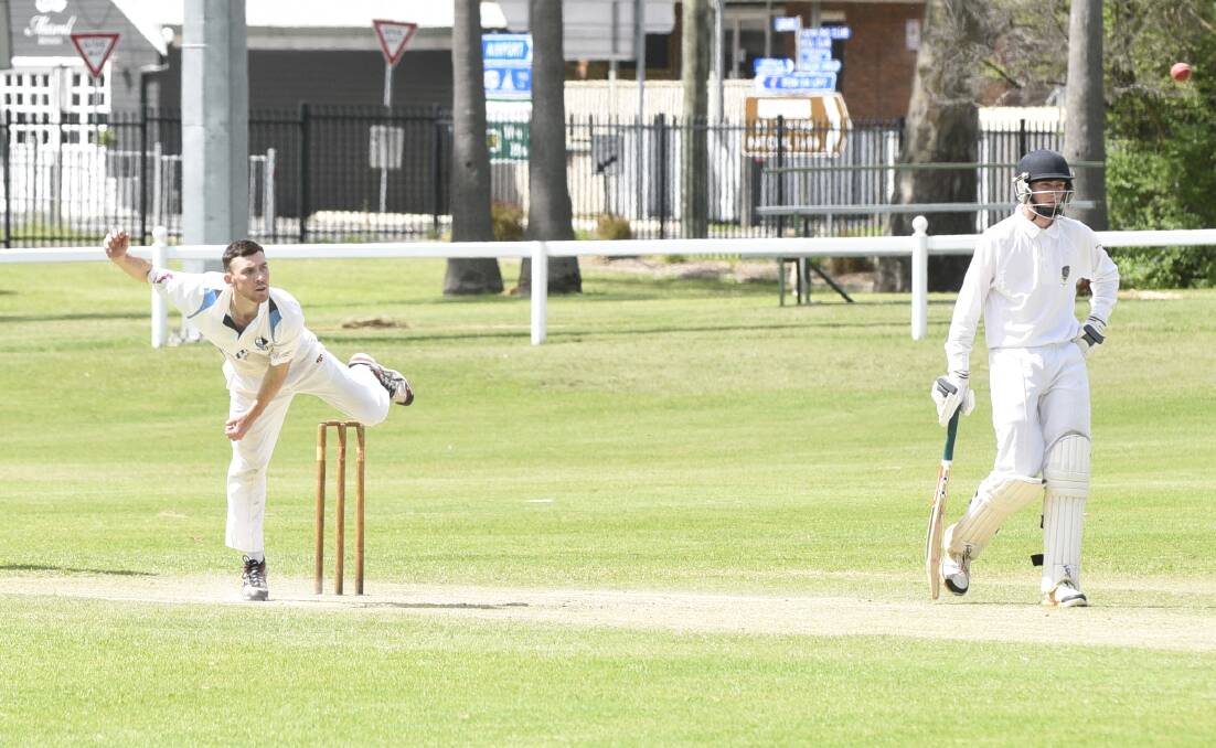 In a spin: Jake Brayshaw's 3-36 helped Narrabri bowl Armidale out for 115 in Sunday's War Veterans Cup clash.