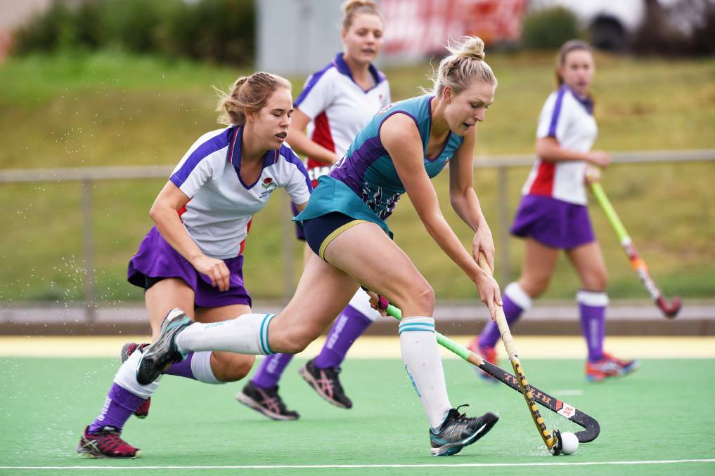 Top form: Kimmy Resch was on fire for Flames on Sunday scoring four goals, three of them in the first half, in their big win over Tudor Wests. 