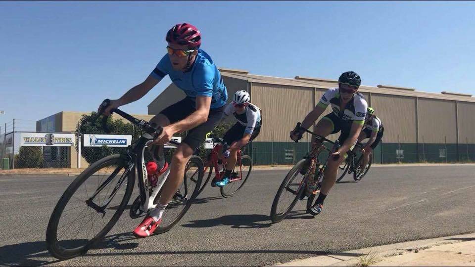 Setting the pace: Sam Spokes leads Ash Smith, Luke Deasey and Ben Clarke.