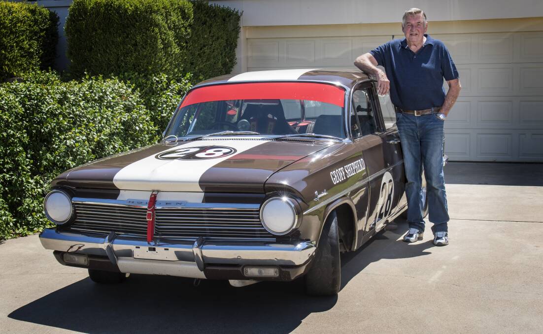 Pride and joy: Geoff Shepherd has his 1964 EH Holden primed for Sunday’s Lap Dash at Oakburn Park, which will be the first of the year for the Tamworth Sporting Car Club. Photo: Peter Hardin