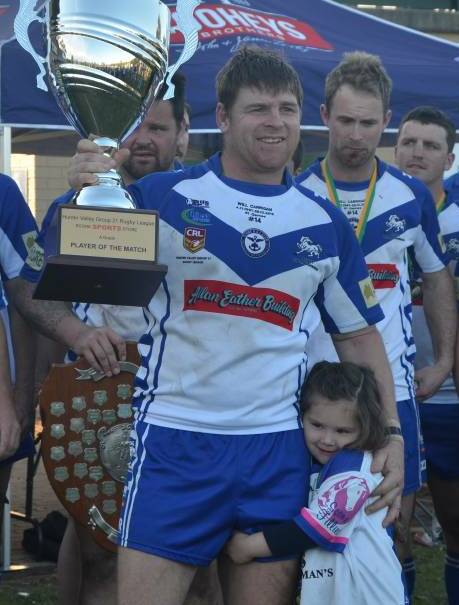 Scone veteran John Johnson was named the player of Sunday's Group 21 grand final.