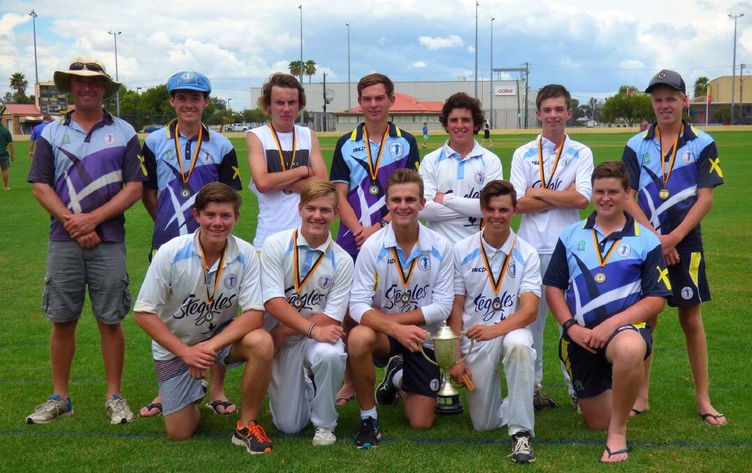 Convincing: Tamworth Blue were nine-wicket winners over Gunnedah in Sunday's Northern Inland U16s final to claim the Ross Taylor Cup. Lachlan Barton was the star with five wickets and a half-century. 