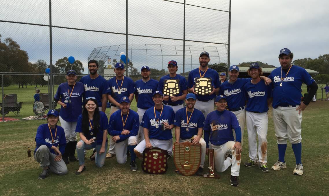 Warriors: Warriors with their spoils from grand final day after winning both the first and second grade premierships. Their Seconds edged out Armidale Orange in a thriller before the first grade side beat Cougars by nine runs.