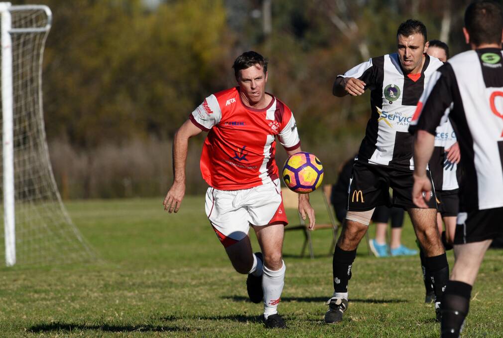Goalscorer: Benn Gennardini slotted the second of Oxley Vale Attunga's four goals in their two goal win over South Armidale on Saturday.