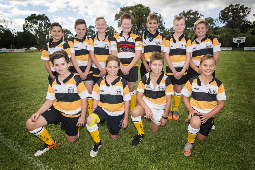 Raring to go: Tamworth's U12s are looking forward to playing in this weekend's TAS Rugby Carnival. Photo: Peter Hardin 040417PHC012