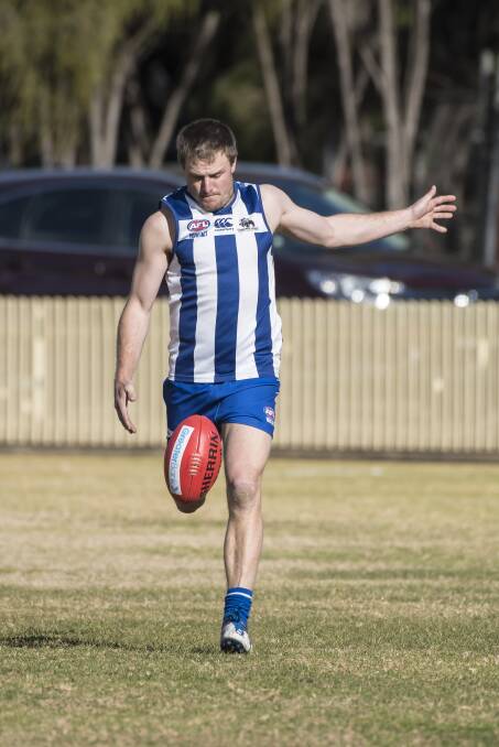 Prominent: Matt Hodge was one of the Tamworth Kangaroos' best in their loss to New England last round, and will be a key man when they take on Inverell in the minor semi-final. Photo: Peter Hardin