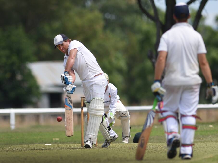 Defiant knock: Elliot Tourle did his best to get Quirindi home against Tamworth Blue on Sunday with a dazzling 52. Photo: Gareth Gardner 290117GGA011