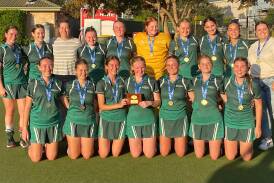 The Tamworth under 18 girls produced some brilliant hockey at Narellen on the weekend to win the Division 2 state title. Picture Supplied.