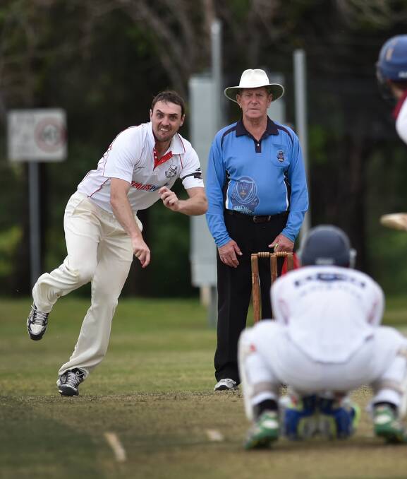 All-round effort: After taking two wickets Michael Rixon then hit 69 to help North Tamworth post a first-round win on Saturday. Photo: Gareth Gardner. 081016GGD07