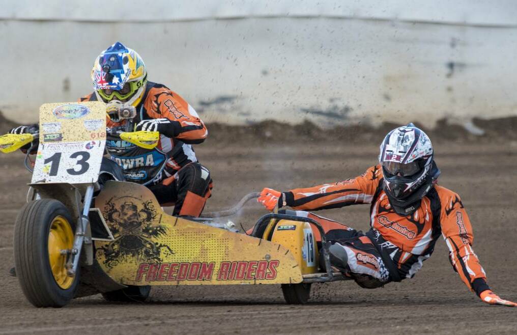 Action aplenty: Sidecars will be one of the events on the program when the Tamworth Motorcycle Club stages the first round of its summer series on Saturday. 