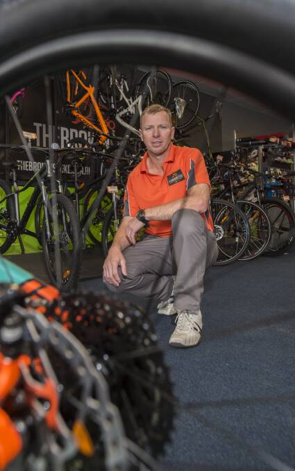 PEDAL PUSHER: Jamie Stanton has opened a new bike shop in town and he's keen to see more women hit the road on two wheels. Photo: Peter Hardin 160916PHD010