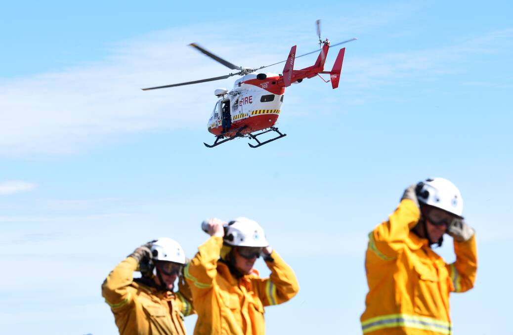 PREPARED: Local Rural Fire Service crews are on high alert with dry conditions, soaring temperatures and total fire bans for Saturday. Photo: Gareth Gardner 100917GGD05