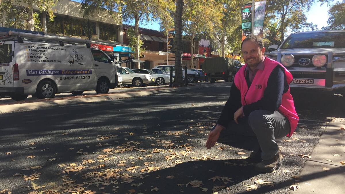 COUNCIL CRACKDOWN: Acting road infrastructure manager Jeremy Bartlett hopes new sensors will improve Peel St parking accessibility. Photo: Jacob McArthur