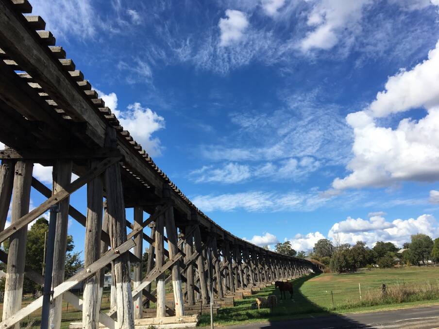 OUT OF STEAM: Manilla's rail viaduct could be torn down. Photo: Supplied 