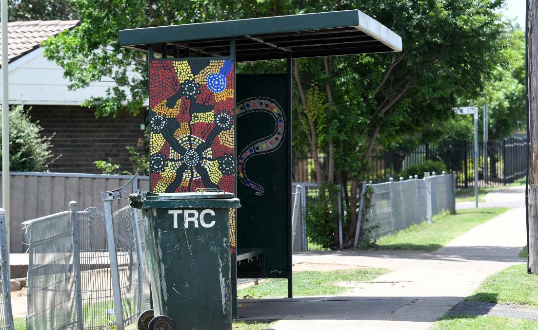WORK IN PROGRESS: The Warral Rd bus-stop which was vandalised. Photo: Gareth Gardner