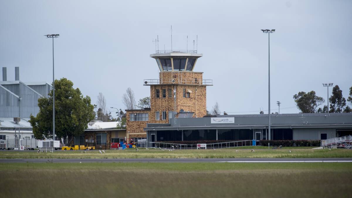 GOING: The old tower at the airport will be demolished as part of the terminal upgrade. Photo: Peter Hardin
