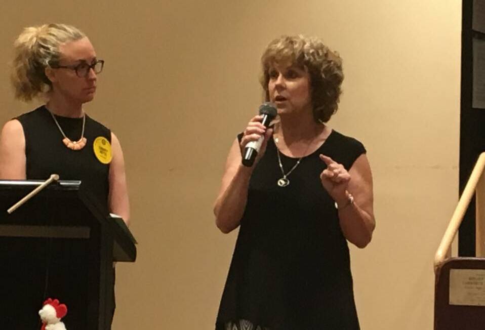 LEADING THE FIGHT: Dimity Betts and Tamworth advocate Lucy Haslam provided some "startling stats" at a recent Rotary Club meeting. Photo: Facebook
