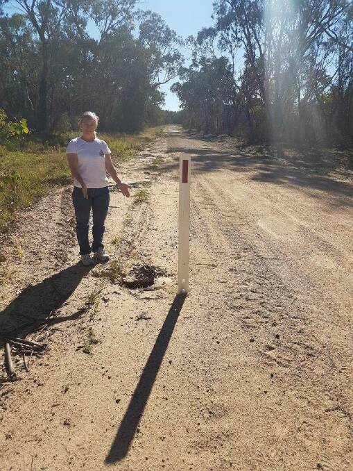 HOLY MESS: Tracy Frost says residents have been asking for Bundarra Raod to be fixed for six weeks. Photo: Supplied