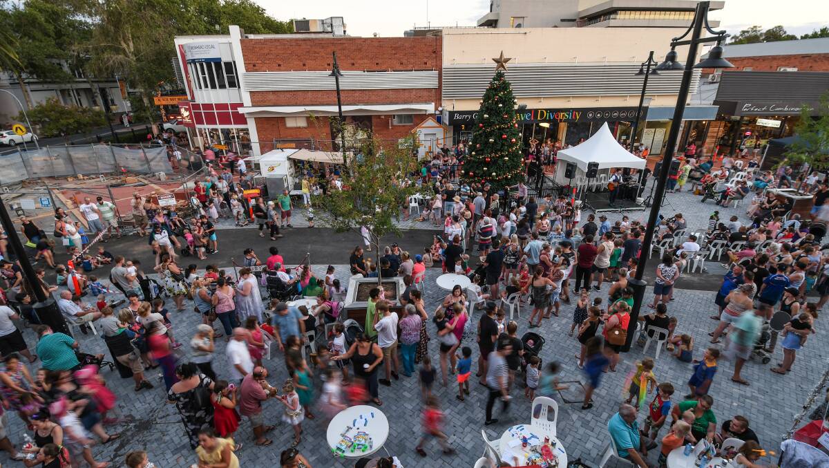 DONE AND DUSTED: Tamworth got a taste of the new upgrade when the community Christams tree was lit last week. Photo: Gareth Gardner