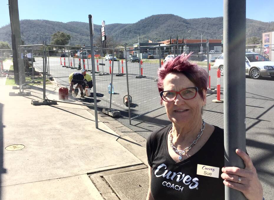 DEVASTATED: Curves owner Sue Cowley protested council works happening outside her business, to no avail. Photo: Jacob McArthur 160817JMA01