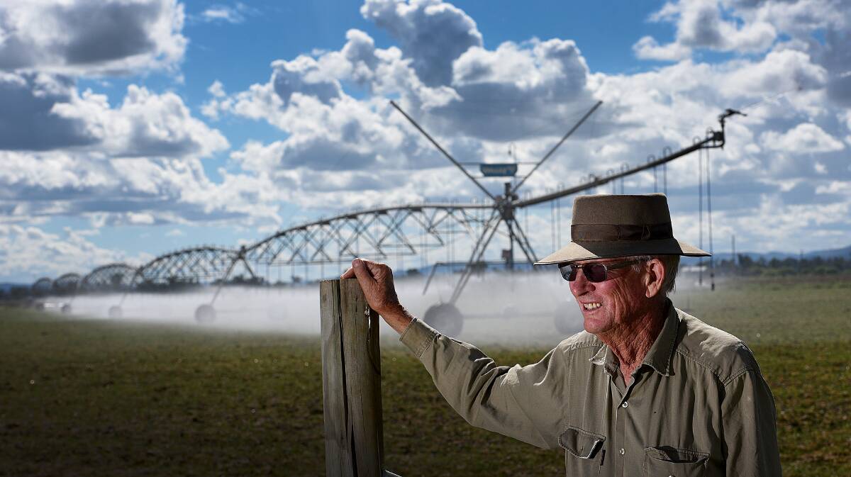 USERS PUMPED: Irrigator David Gowing was able to avoid the huge premium paid by Peel water users, but he feels for those who weren't so lucky. Photo: Gareth Gardner 120417GGD02