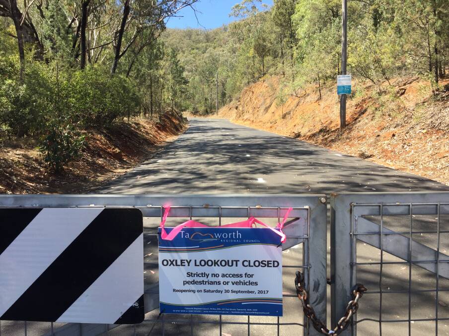 REOPENED: The Oxley Lookout was closed as council carried out road works.