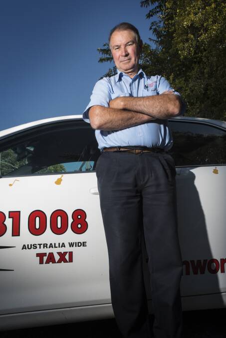 TARGETED: Tamworth Taxi director Greg Rowland thinks local cabs were targeted in a recent spate of vandal attacks. Photo: Peter Hardin 210217PHB022