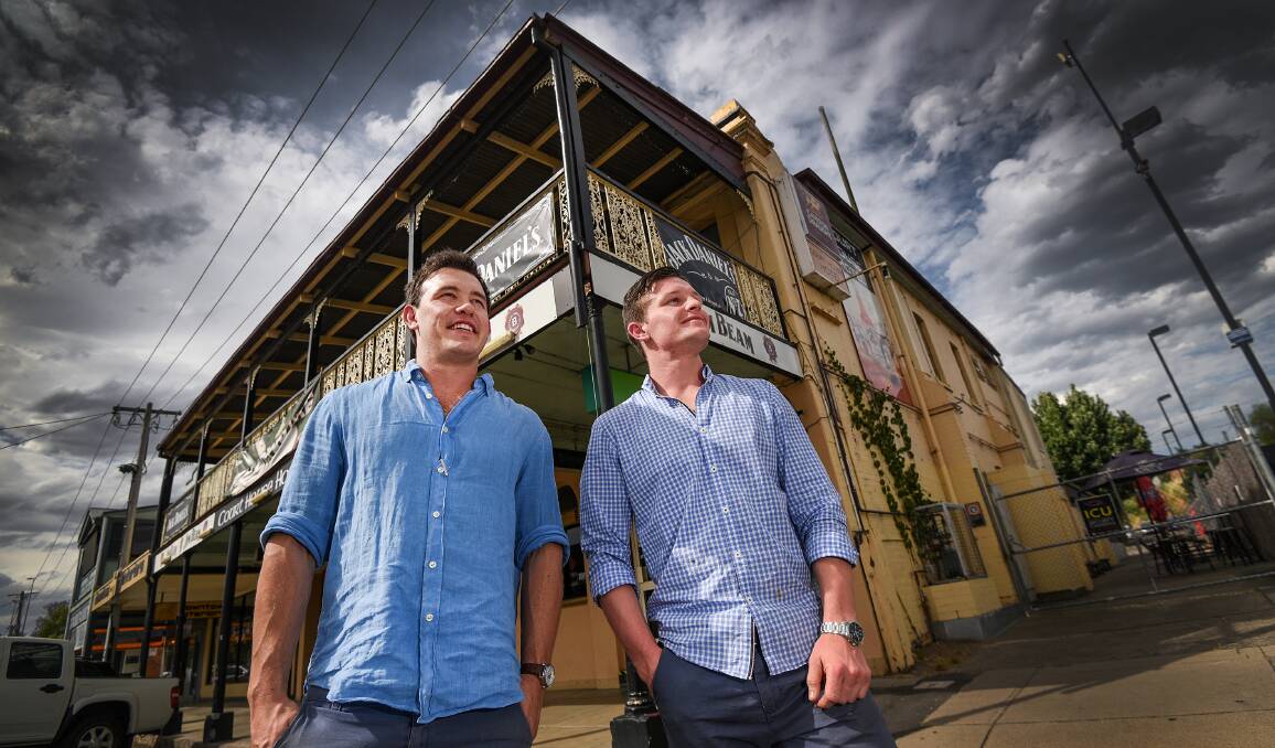 COURT IN SESSION: Fraser Haughton and Blake Etheridge - from The Pig and Tinder Box - will take the reins of The Court House Hotel. Photo: Gareth Gardner 021216GGF01