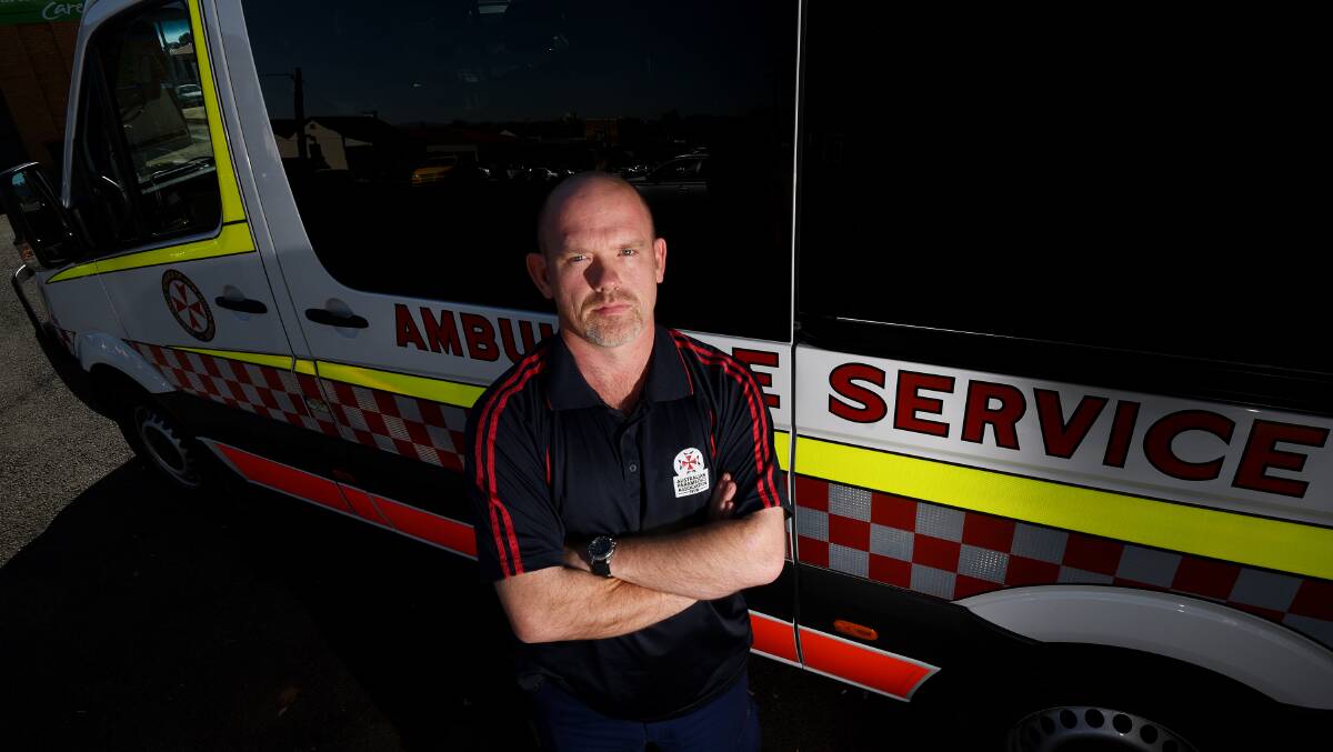 CALLING FOR ACTION: Australian Paramedics Association delegate Scott Clarke calls for local stations to be upgraded. Photo: Gareth Gardner