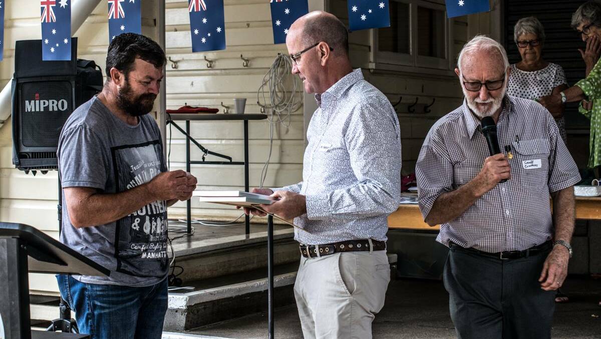 AUSTRALIA DAY HONOUR: Heath Atchison (left) was named Nundle's 2017 citizen of the year. Photo: Facebook