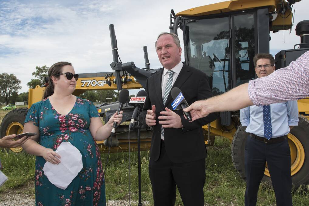 SHUT DOWN: New England MP Barnaby Joyce shut down a press conference in Tamworth following questions about his personal life. Photo: Peter Hardin 050318PHC037