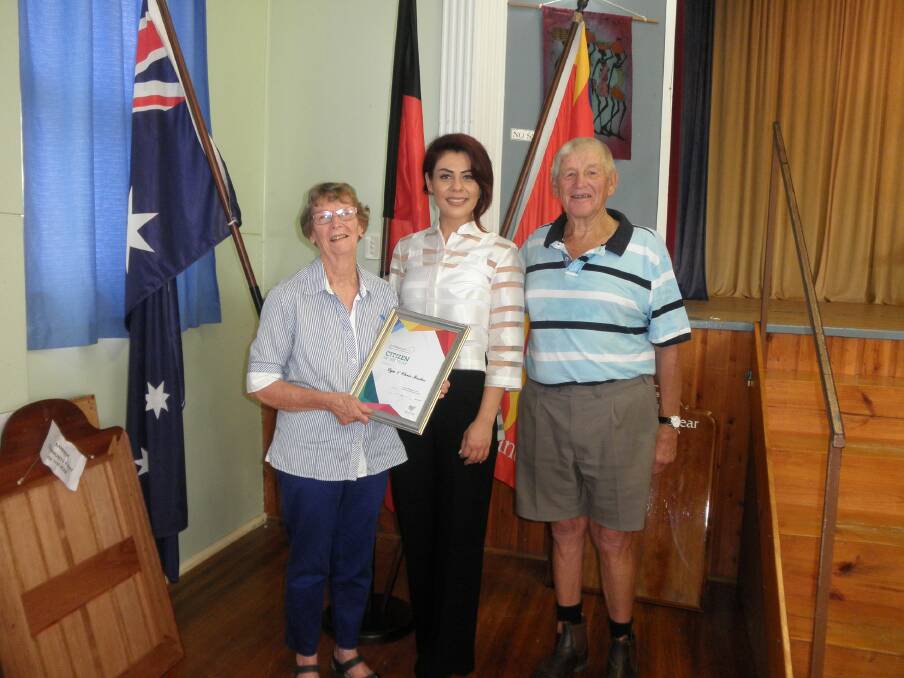 BARRABA'S BEST: The town's dual-citizens of the year Lyn and Chris Forbes with Australia Day Ambassador Saba Vasefi.